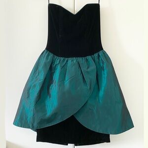 Vintage Jessica McClintock Gunne Sax Velvet Mini Dress